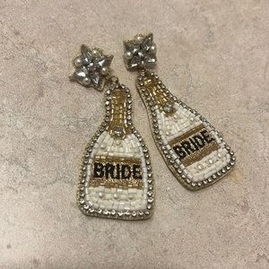 “Bride” beaded earrings